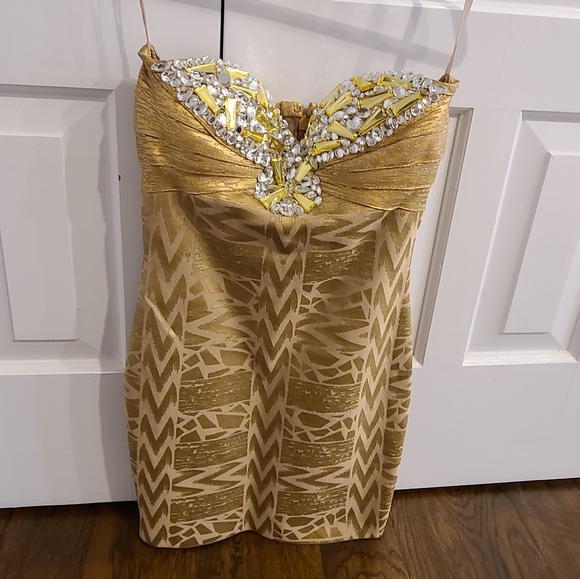 Woman bandage mini dress - Picture 2 of 2